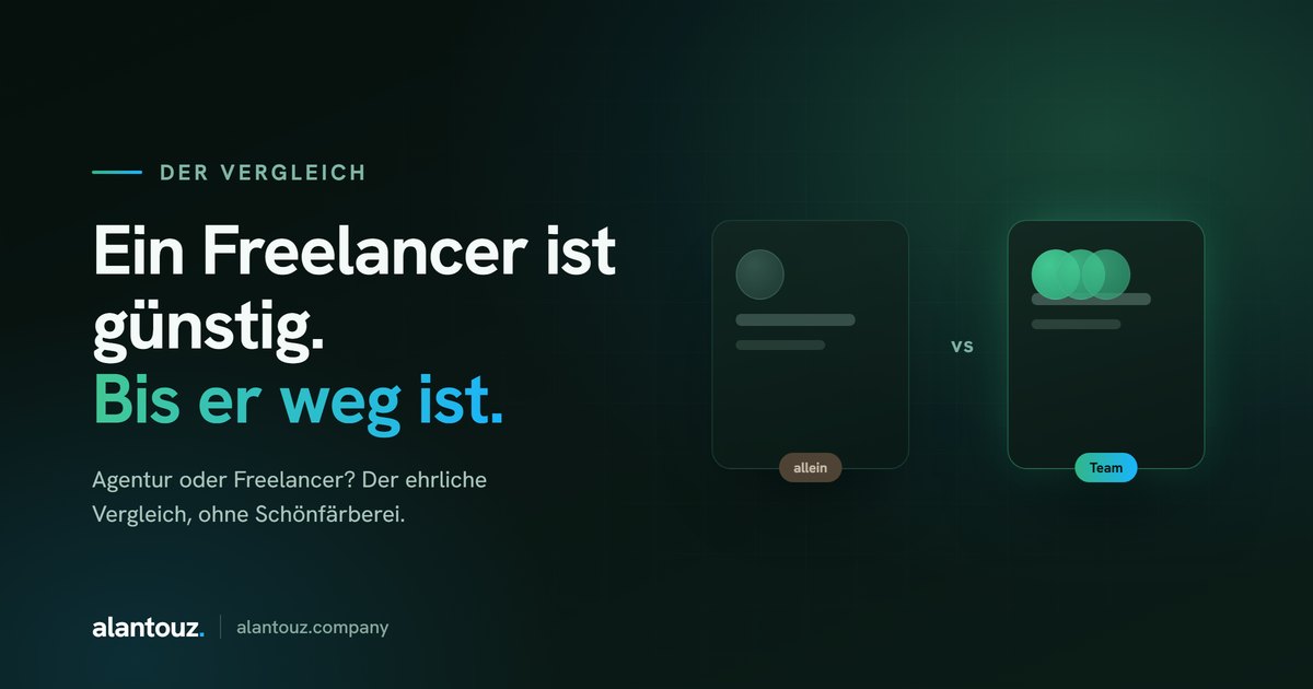 Illustration: die Wahl zwischen einer Agentur und einem Freelancer