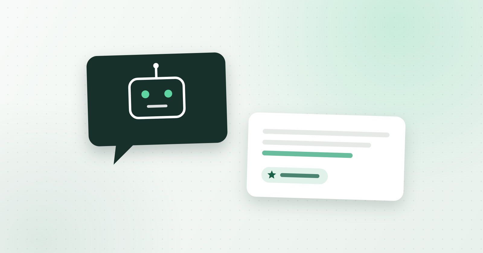Illustration: KI-Assistent und zitierte Antwort