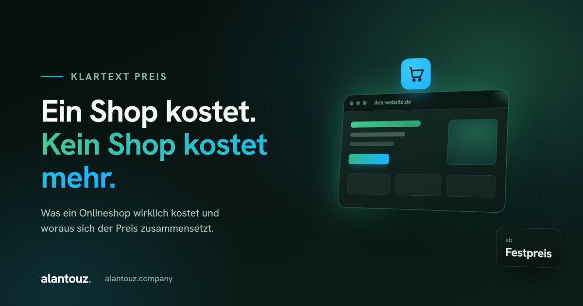 Illustration: ein professioneller Onlineshop und seine Kosten