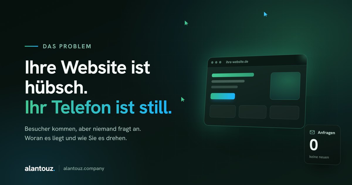 Illustration: eine Webseite mit vielen Besuchern, aber ausbleibenden Kundenanfragen
