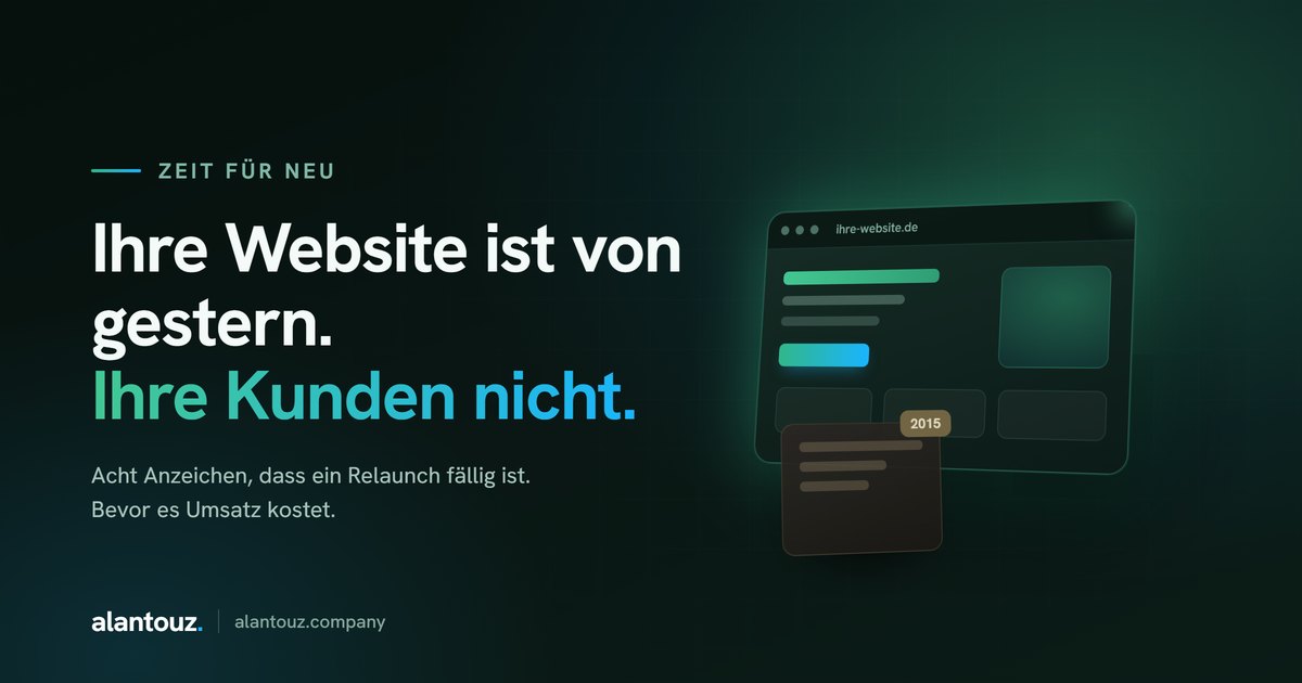 Illustration: eine veraltete Website wird zu einem modernen Auftritt erneuert