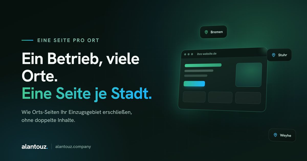 Lokale Landingpages für das Einzugsgebiet