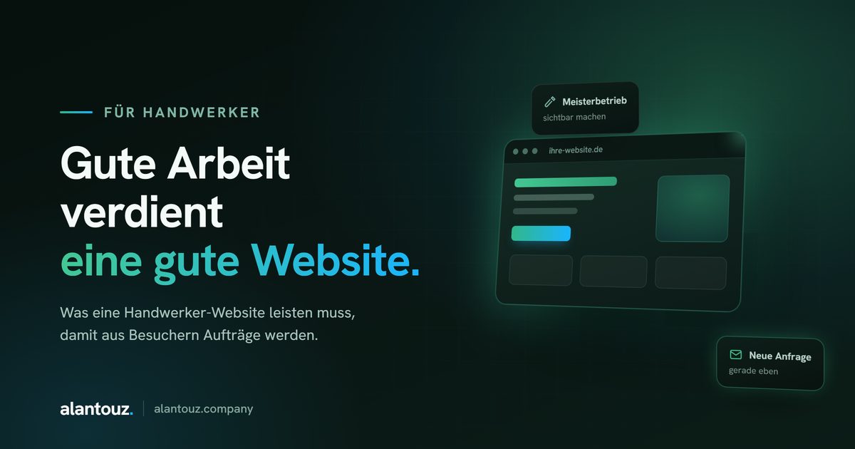 Moderne Webseite für Handwerker in Bremen