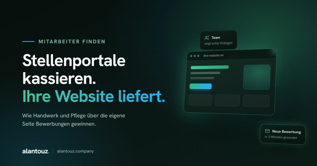 Recruiting-Website für Handwerk und Pflege