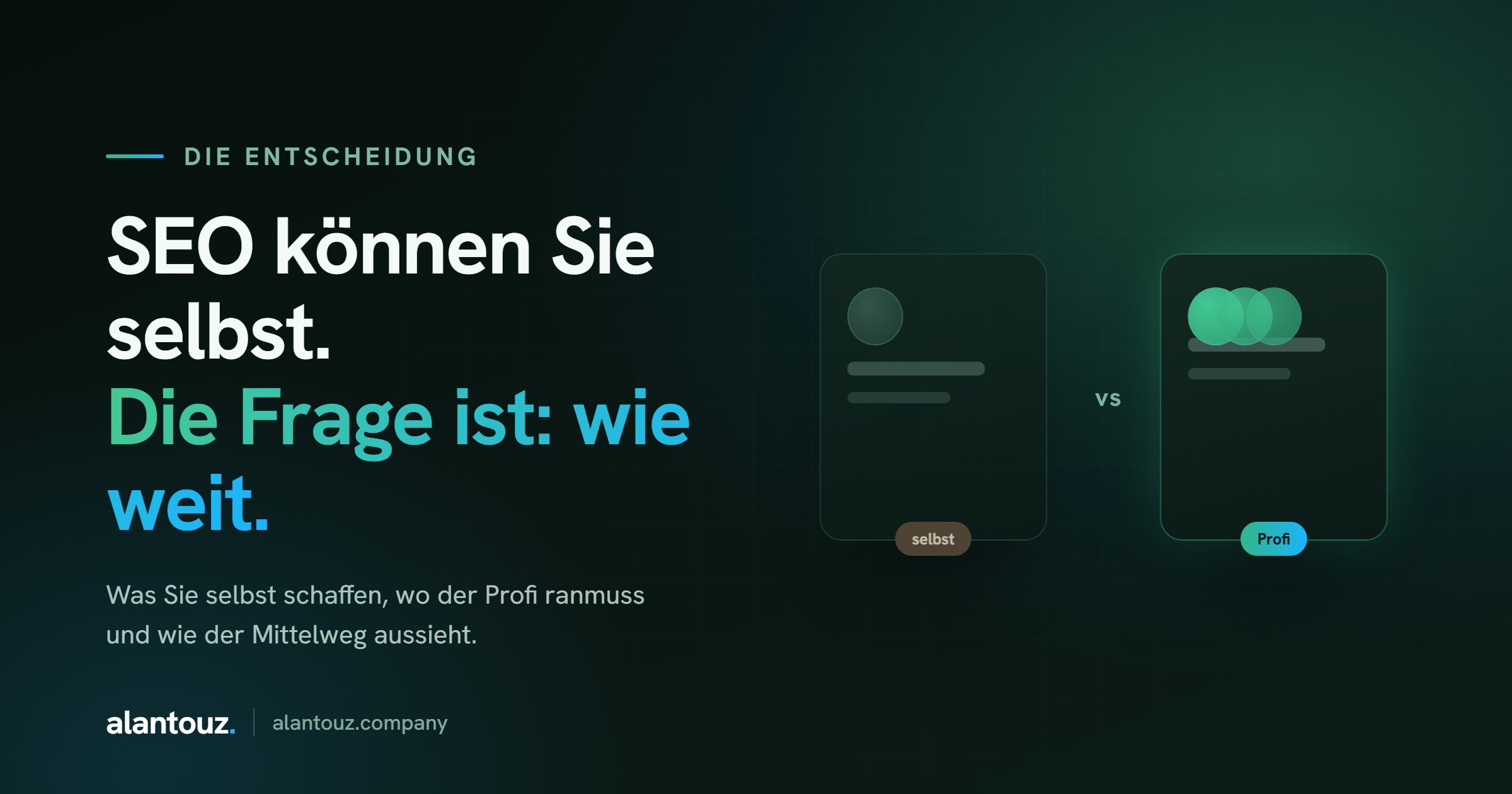 Betriebsinhaber wägt ab zwischen Suchmaschinenoptimierung in Eigenregie und Agentur