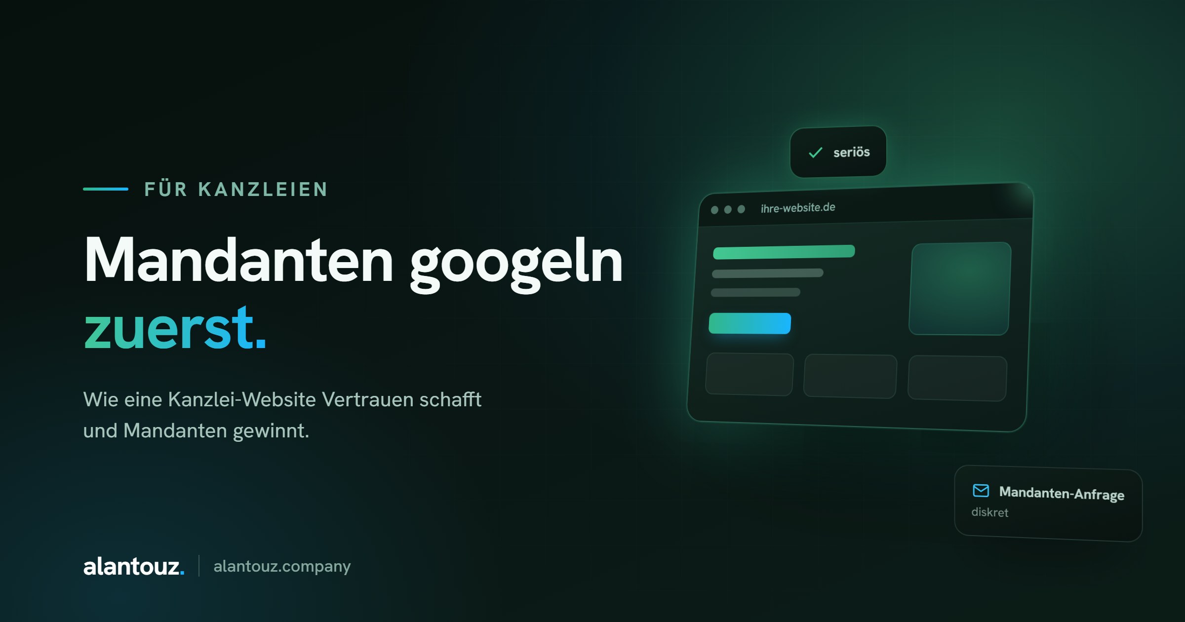 Website für die Anwaltskanzlei, Beitragsbild von Al Antouz Company aus Bremen
