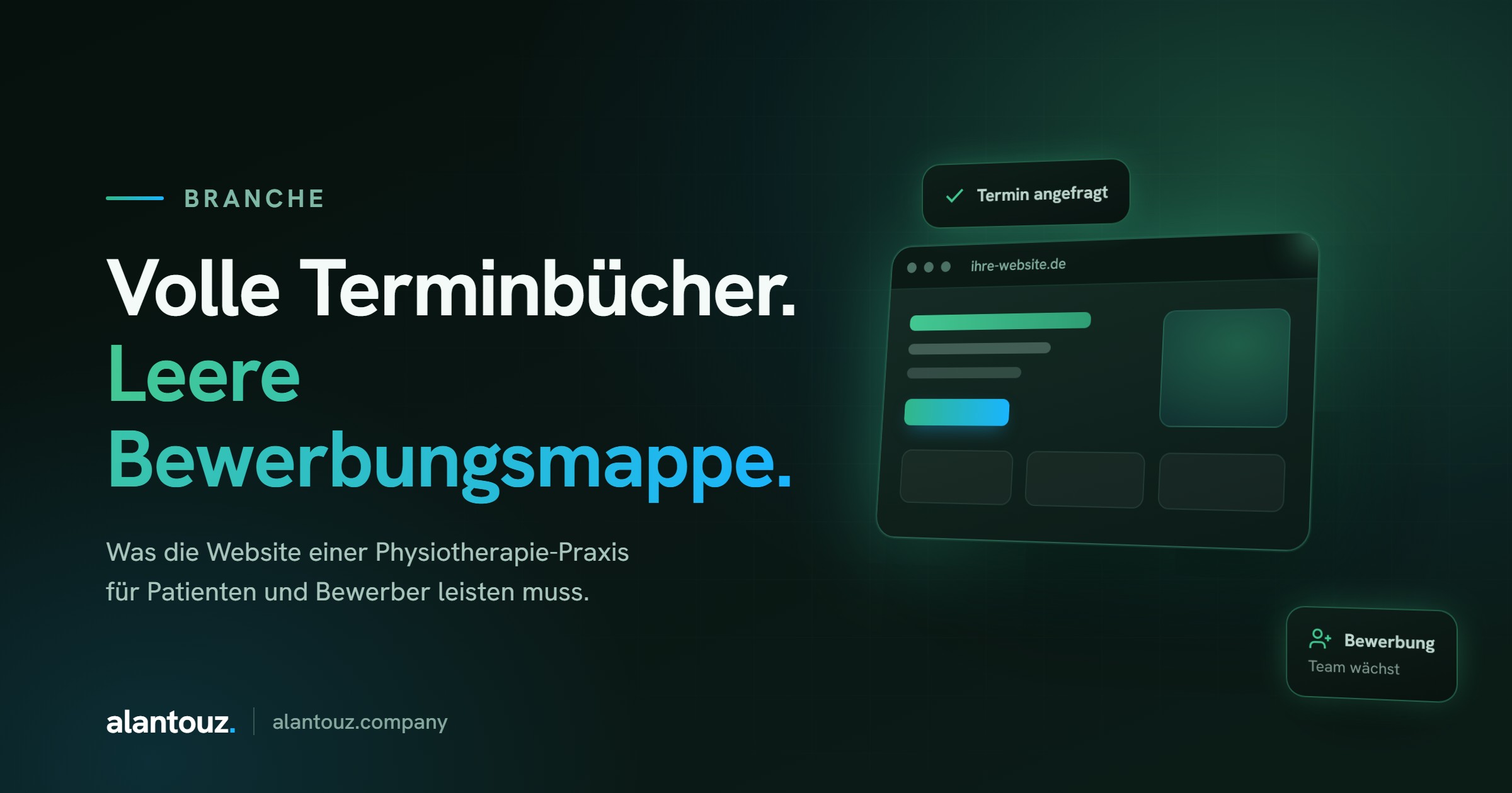 Moderne Website einer Physiotherapie-Praxis auf Laptop und Smartphone