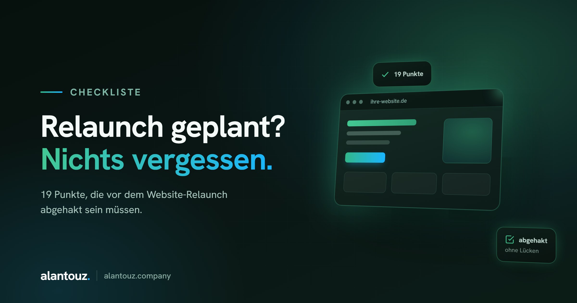 Website-Relaunch-Checkliste, Beitragsbild von Al Antouz Company aus Bremen