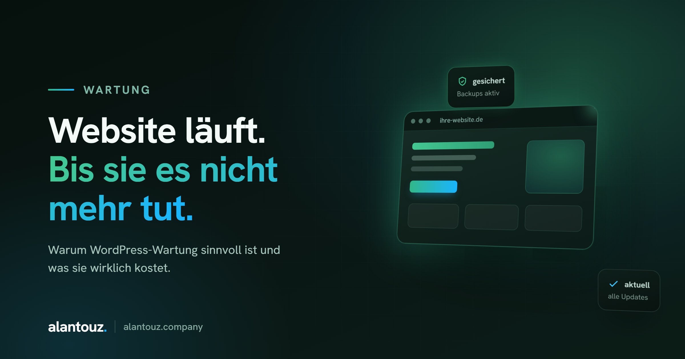 WordPress-Wartung, Beitragsbild von Al Antouz Company aus Bremen